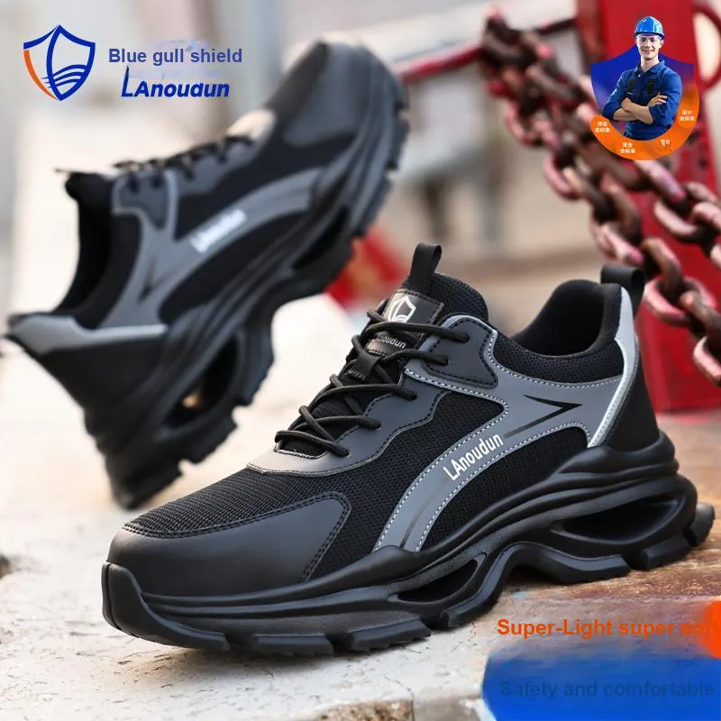 Blue Gull Shield Lightweight Rebound Low Top Outdoor Shoes Unisex Gray-8