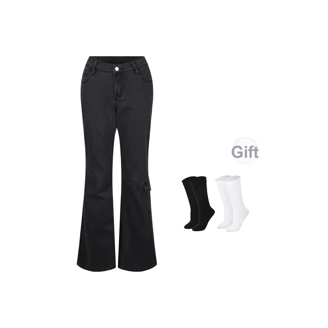 BSEVENI Carbon Gray Женские Повседневные Брюки