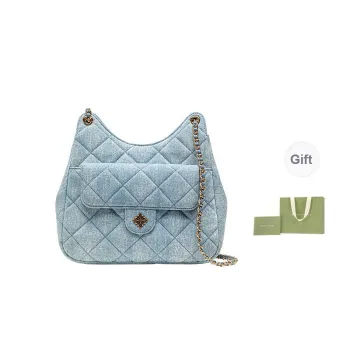 VANESSA HOGAN Denim Fabric Chain Bag Crossbody Bag Shoulder Bag Women's Light Blue
