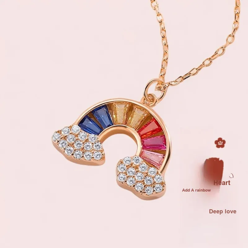 KOYOOME Synthetic Cubic Zirconia Necklaces Unisex-2