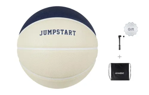 JRs PU Basketball Blue Beige Multicolor Size 7 Match Unisex
