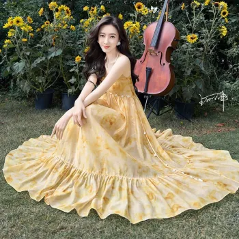 Cypress House Slip Dress Women's Mango Yellow