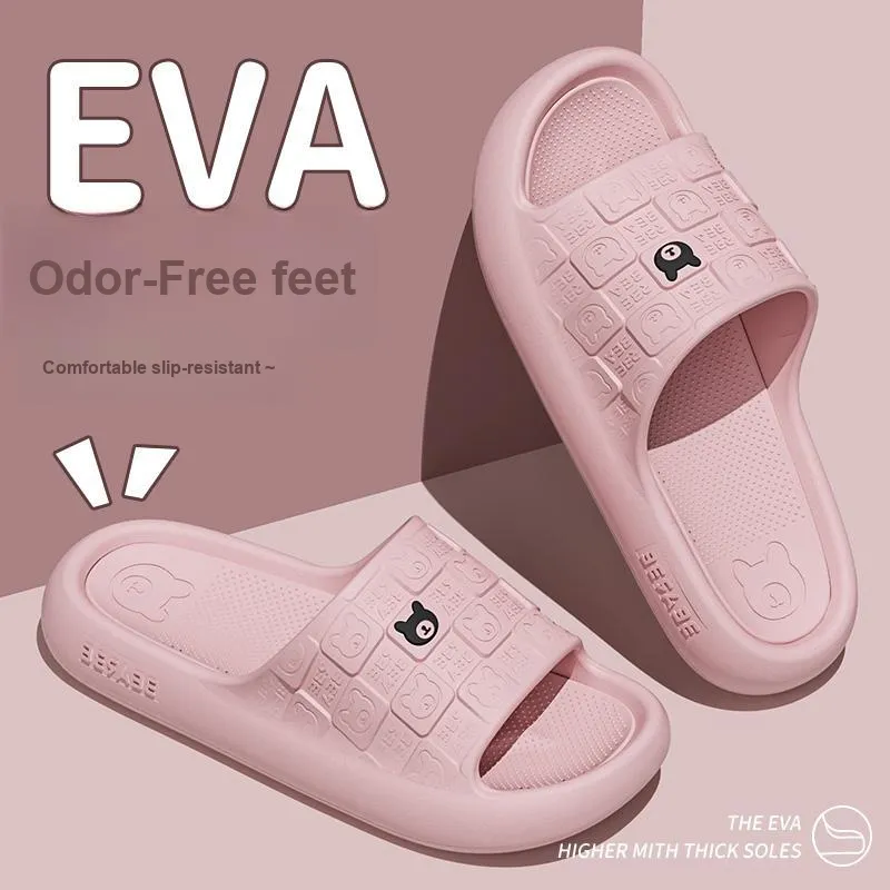 Foot Recreation Summer Indoor Bathing Slip Resistant Squashy And Bouncy Feeling Platform Home Slippers-9