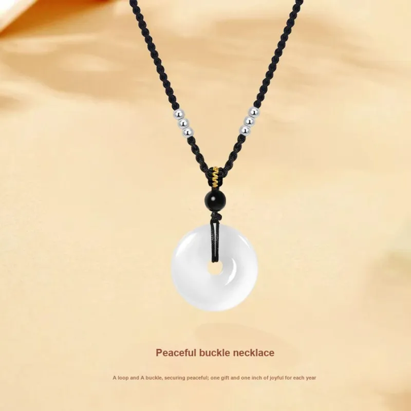 Master Kim Chalcedony Jade Necklaces Unisex-1