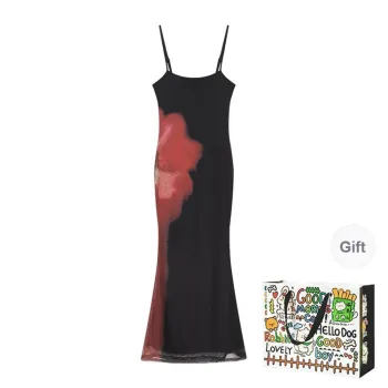 DEDY Slip Dresses Women's Black Shopping Bag