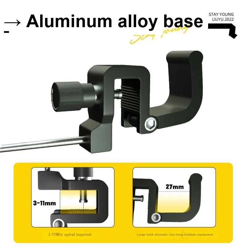 Six Fish Hook Remover Fishing Aluminum Alloy Base-2