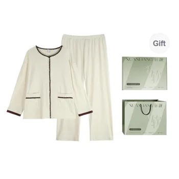 Xuan Liang Pajama Set Women's Gift Box Set Cream White