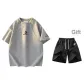 Gray/Black (High-Quality Breathable Shorts Set)