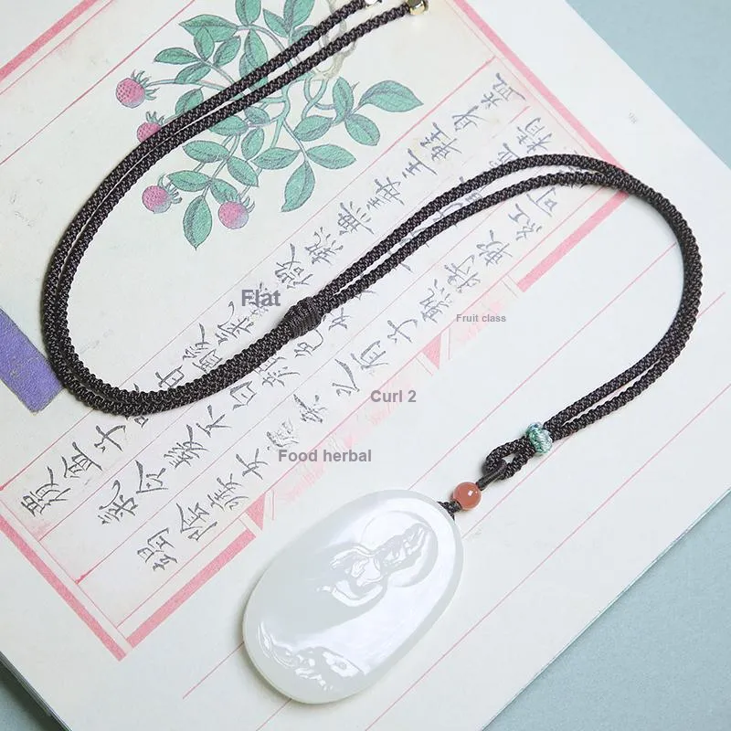 Ingenuity Hetian Jade Necklaces White Jade Men's-5