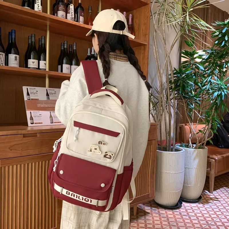 Alcohol Dragon Nylon Backpack Women's Multicolor-30