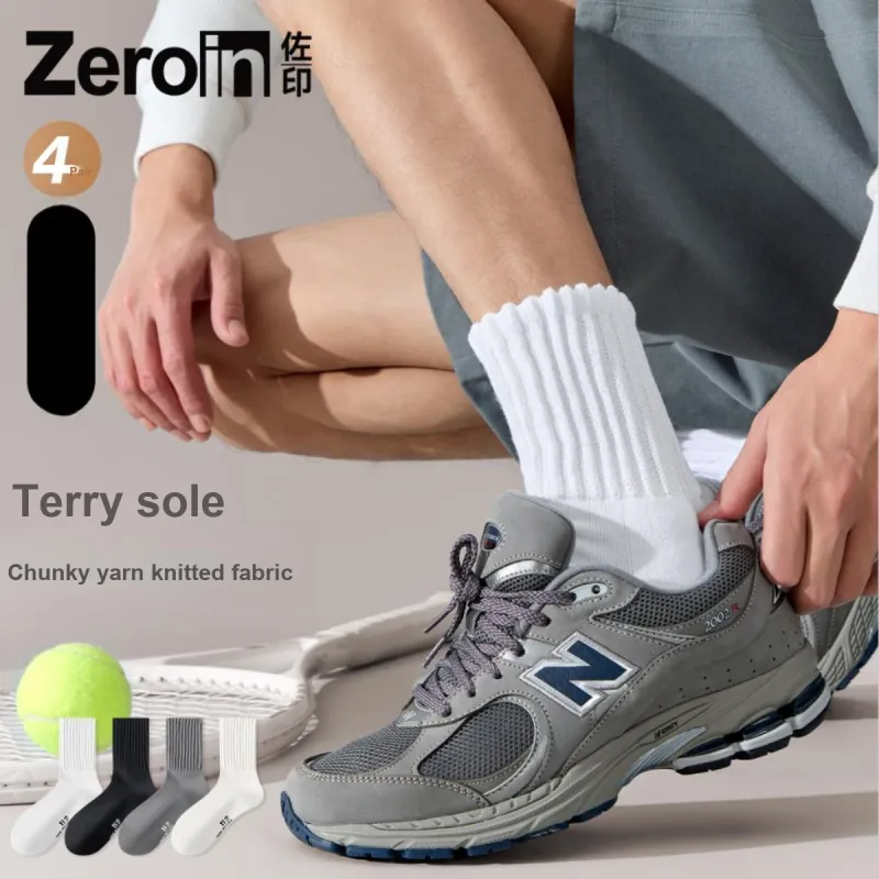 ZEROIN Mid Calf Socks Unisex 4 Pack-1