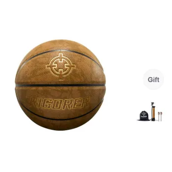 RIGORER PU Basketball Brown Yellow Size 7 Training Unisex