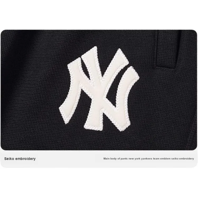 New Era x MLB FW24 Knitted Sports Pants Unisex Black-2