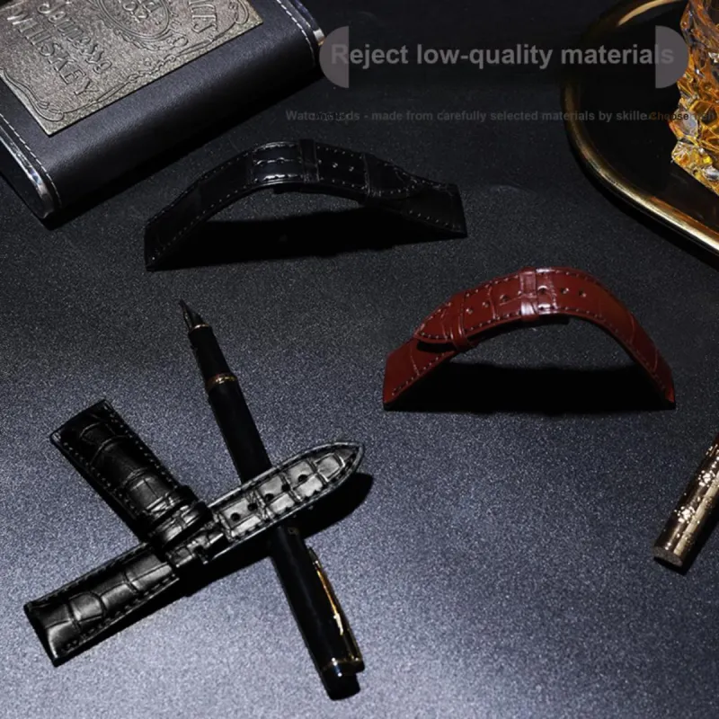 SHIRUI Accessories Omega Compatibility Watch Band 125/75 Genuine Leather Material-105