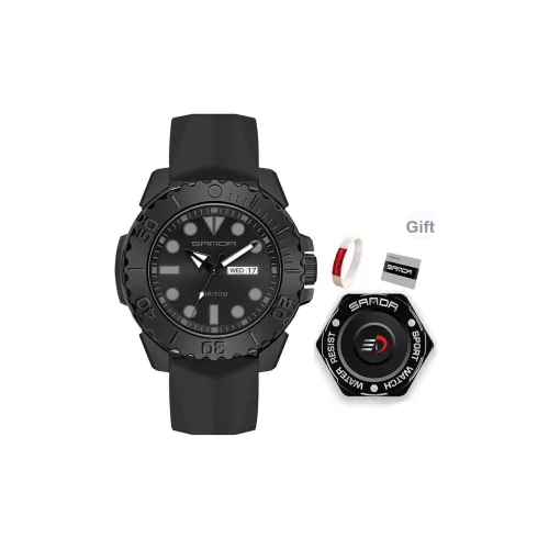 Sanda Электронный + Кварц Механизм TPU Ремешок Часы Унисекс Черный Циферблат