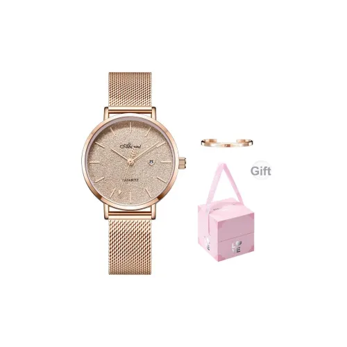 ABORNI Cupid's Arrow Кварцевый механизм Стальной ремешок Часы Женские Золотистый циферблат