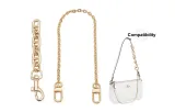 (Gold-Tone) Pig Nose Extender Chain+Decorative Chain 40cm