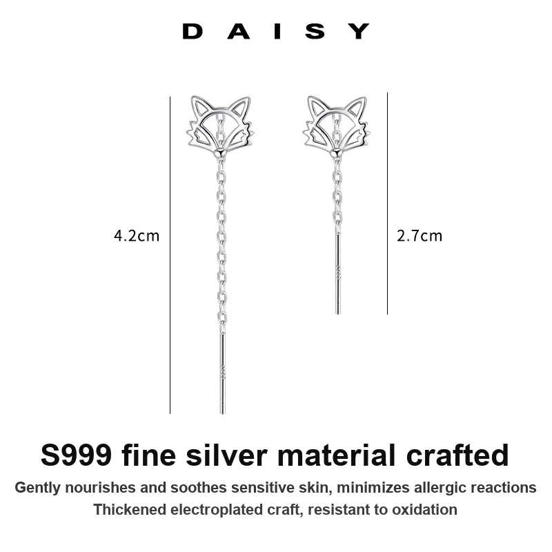 Daisy Dream Full Sterling Silver Earrings Women's-2