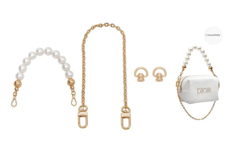 GUYI Metal Bag Accessory Pearl Chain Women's Gold-Tone-0