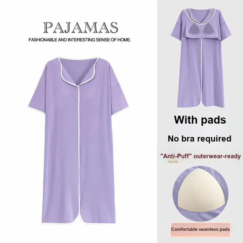 The Story Of The Flower Season Nightgown Women's Light Purple-2