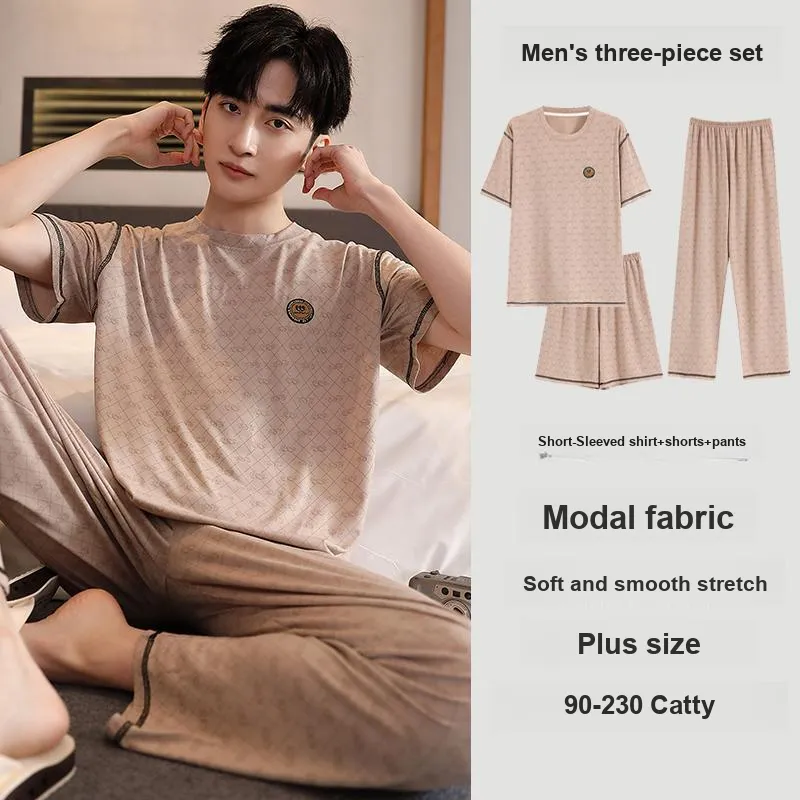 MADALLO Pajama Set Men's Light Brown-5