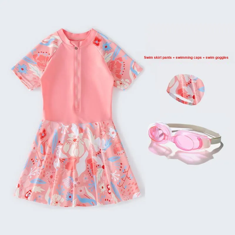 Yalu Preferred Swimming Sets Polyester+Elastane Hot Spring/Beach Kids-4