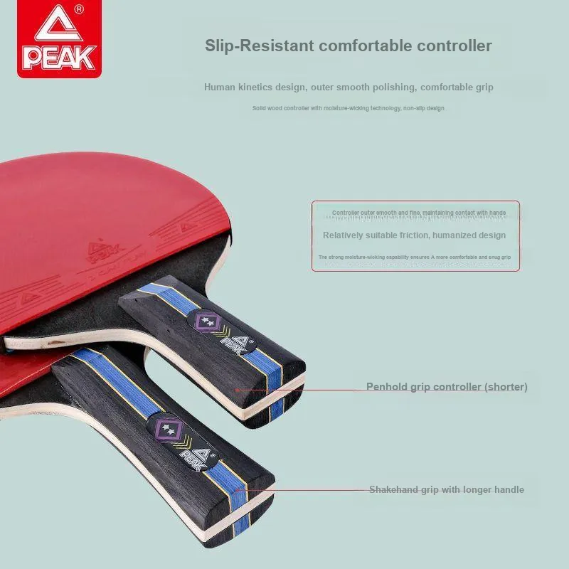 PEAK Ping Pong Paddles Unisex All Wood Set-17