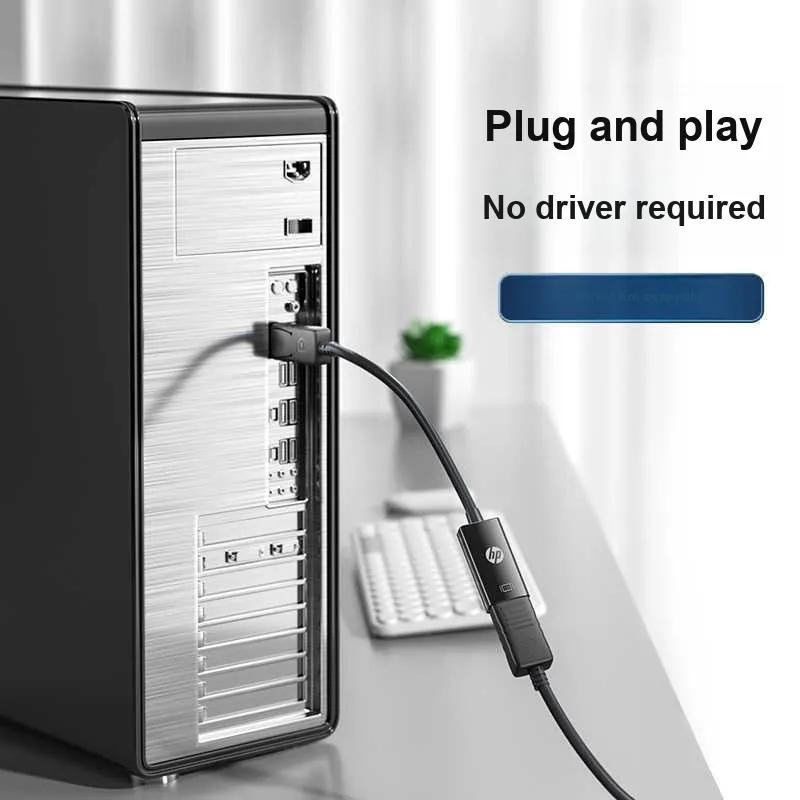 HP HUIPU DP To HDMI 24K Gold-Plated Plug Adapter Cable-1