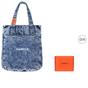 Subtle Cotton Handbag Backpack Regular Unisex Berry Blue/Nebula Black