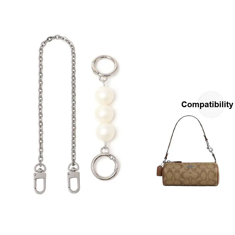 Gloya Metal Bag Accessory Women's Gold Tone/White-35