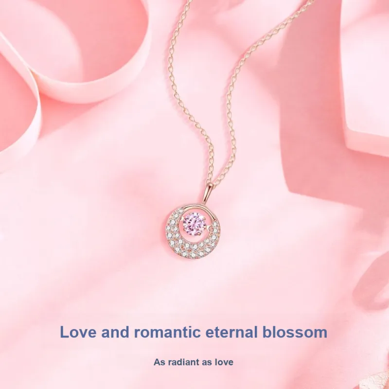NUSQ Sterling Silver With Zircon Necklaces Women's-3