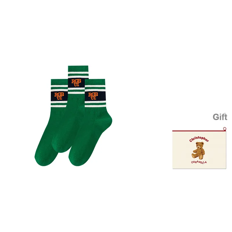 Caramella Mid-Calf Socks Men's Shopping Bag Combo Set-12