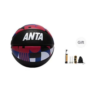 Anta Rubber Basketball Black/Blue Size 7 5 Size Training Unisex