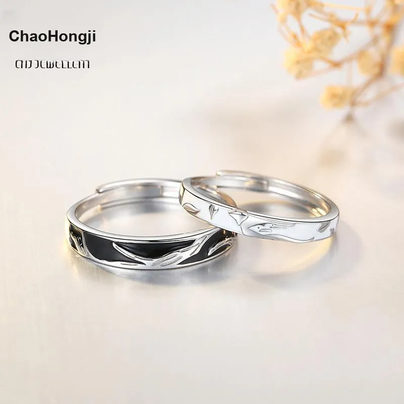 CHAOHONGJI S925 Silver Rings Unisex-3