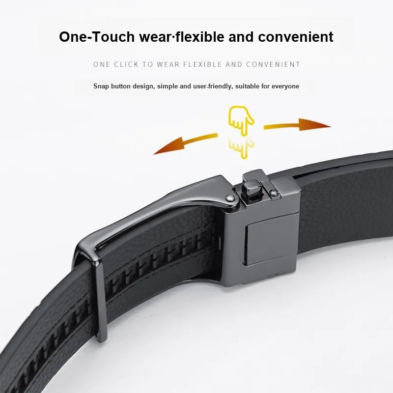 Cheekkiss Cow Leather Belts Men's 3.5cm-7