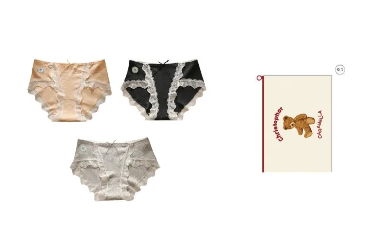 Caramella Underpants Women's Shopping Bag 3 Pack-0