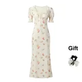 (Apricot Flower+Hair Tie) Comes with