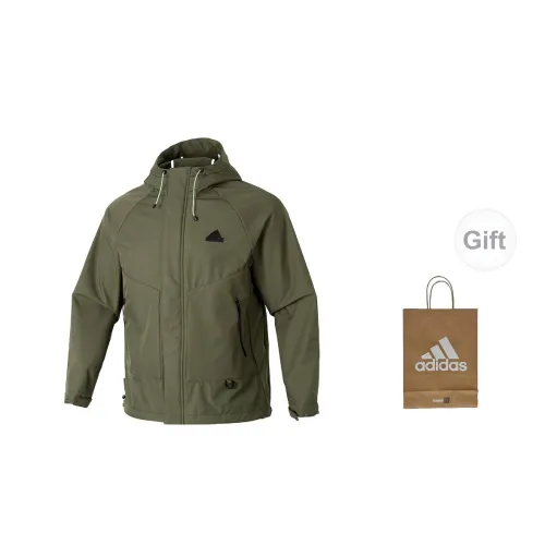 Adidas Jackets Men Olive Green Coats+Gift Bag