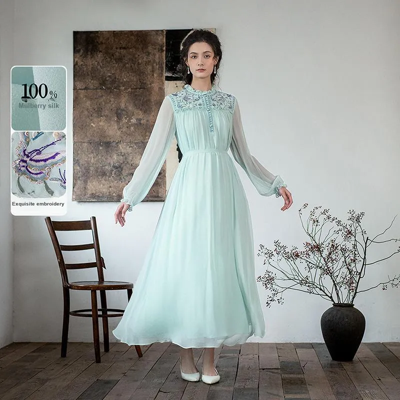 A LIFE ON THE LEFT Long Sleeved Dress Women's Azure-1