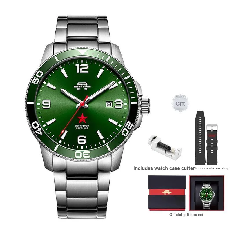 Beijing Voyage Collection Automatic Mechanical Movement Stainless Steel Watchband Watch Men's Watches Black Dial-18