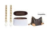 (LV Croissant Bag) White DuPont Paper Liner+Original Gold Hexagonal Chain 16cm[Two Pieces]