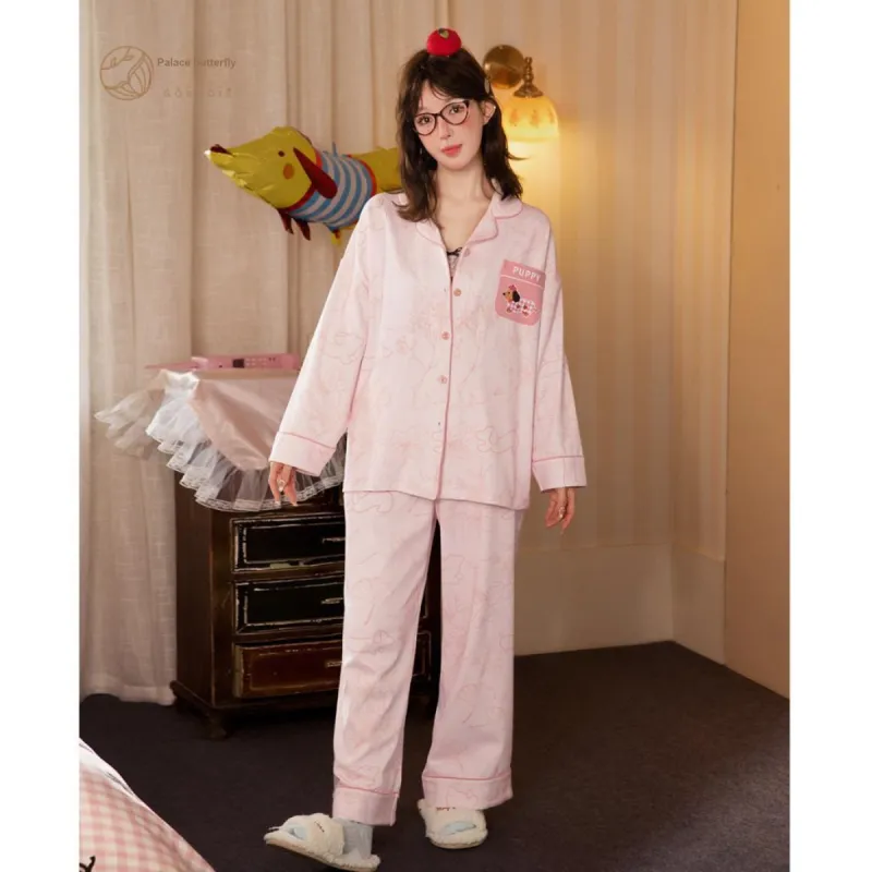 Gongdie Pajama Set Women's Pink-4