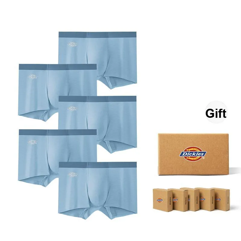 Dickies Underwear Gift Box Men's High Rebound Seamless Boxer Combo Set With No Roll Edge-17