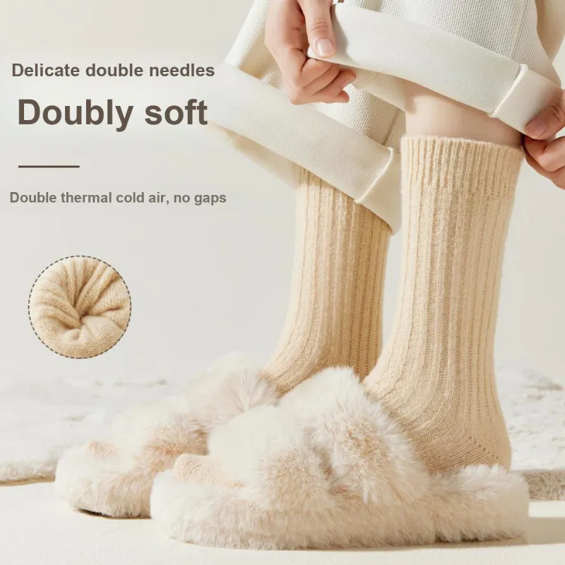 MIIOW Mid Calf Socks Women's 4 Pack Mixed Color-7