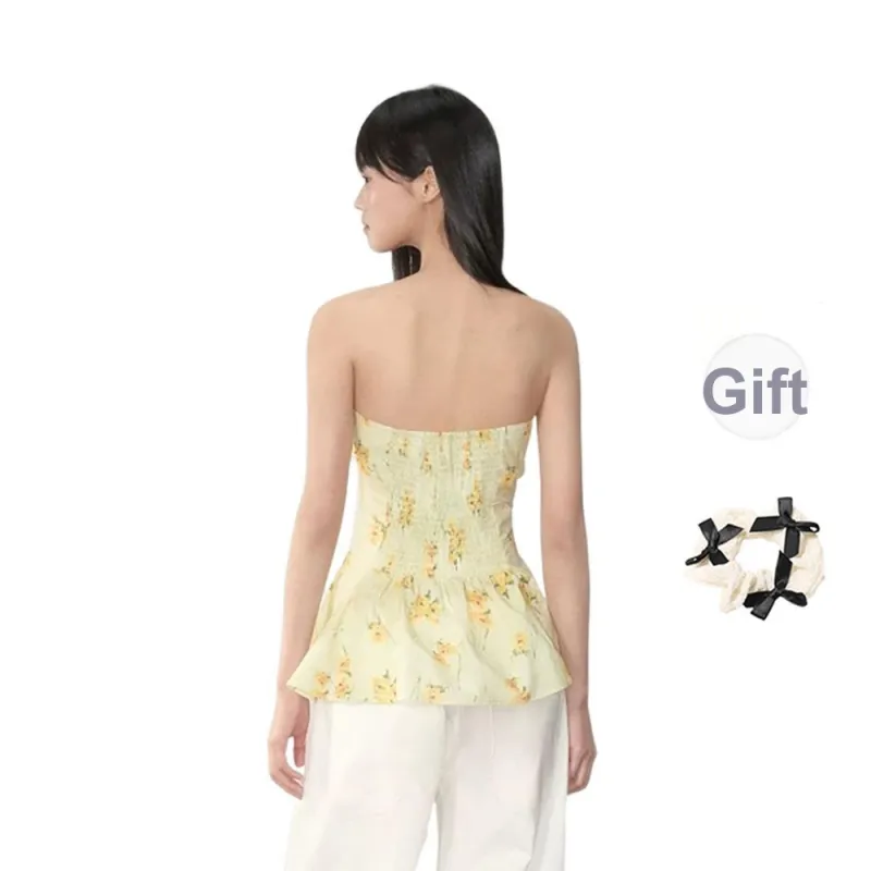 KUNZHUDAXIANG Strapless Top Women's-1