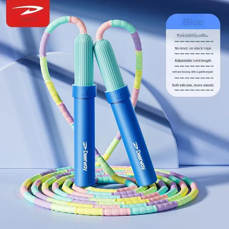 DEERWAY Casual Entertainment Non Countable Jump Ropes Kids PVC+Steel Wire Rope PVC Controller 2.8m Pink Purple-11