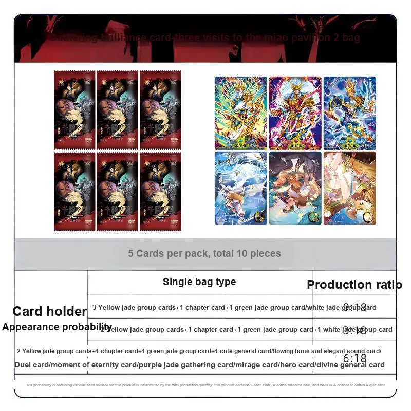 KAYOU Three Visits To The Thatched Cottage Celestial Heroes Card Figure Print Album IP Card 5 Pc/Bag-3