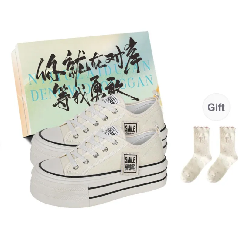 JimiXiong Canvas Shoes Women's Low Top Black/Ecru-2