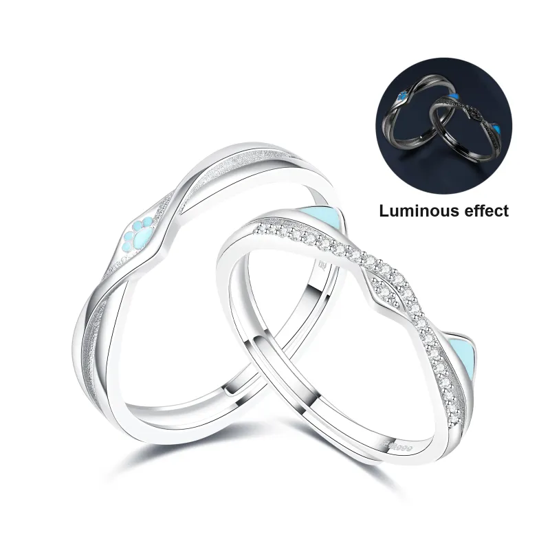 CAREBEARS 999 Fine Silver Rings Unisex-0