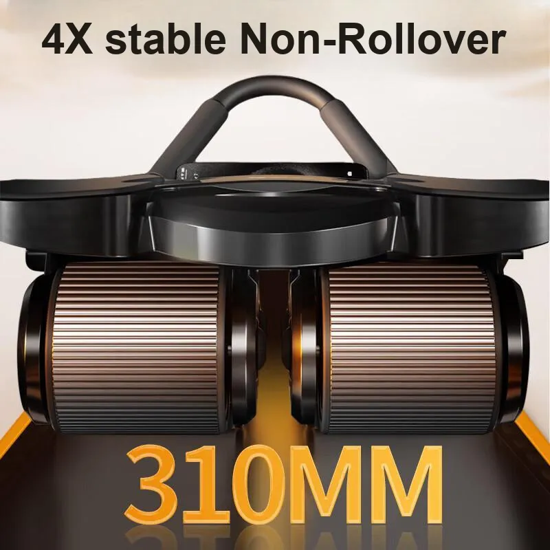 XTEP 4 Wheel Abdominal Roller [Extra Large Elbow Rest Anti Rollover] Unisex-3